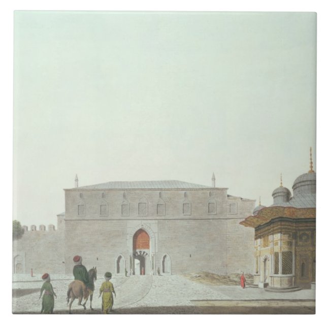 Constantinople: Haghia Sophia kvadrerar visning Kakelplatta (Framsidan)
