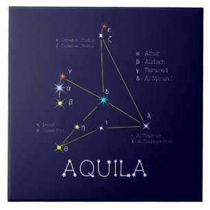 Constellation Aquila i norra halvklotet Kakelplatta