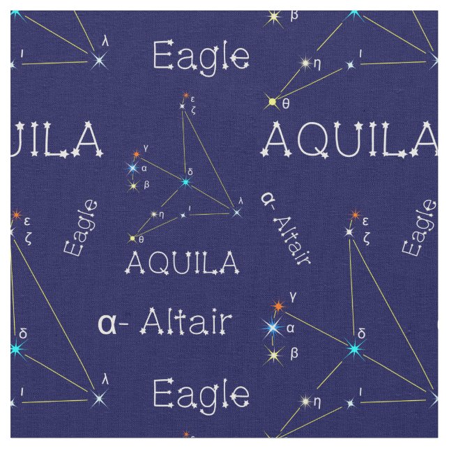 Constellation Aquila i norra Himlar Tyg (Närbild)