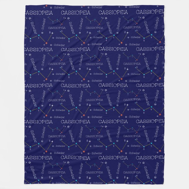 Constellation Cassioipeia Fleecefilt (Framsidan)