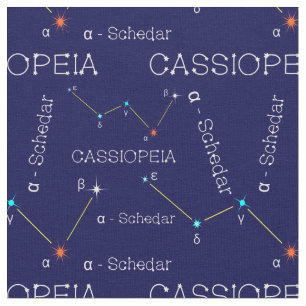 Constellation Cassioipeia, norra Himlar Tyg