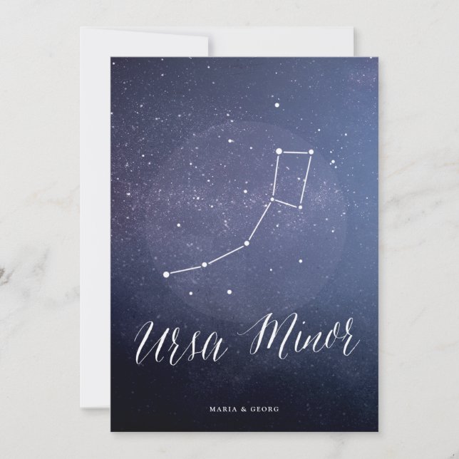Constellation Celestial Bordsnummer Ursa Minor (Framsida)