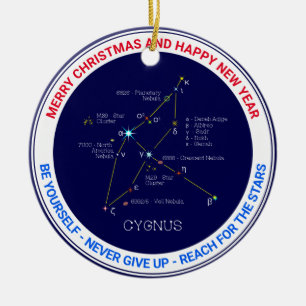 Constellation Cygnus Julgransprydnad Keramik