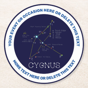 Constellation Cygnus Underlägg Papper Rund