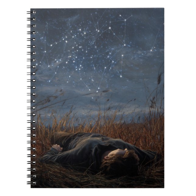 Constellation Dreamer Night Himmel Notebook Anteckningsbok (Framsidan)