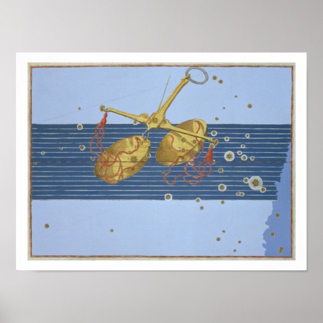 Constellation of Libra, from 'Uranometria' by Joha Poster (Framsidan)