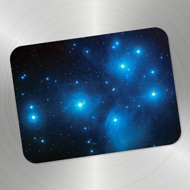 Constellation Photo Aqua Blue Pleiades Magnet (Skapare uppladdad)
