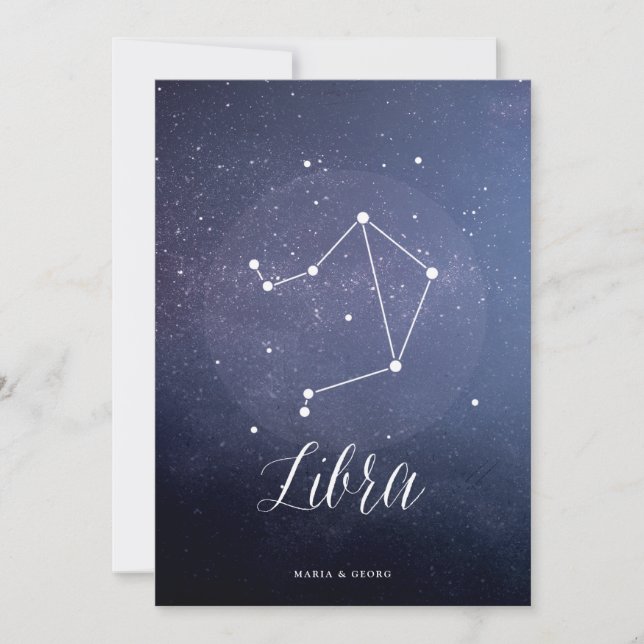 Constellation Star Celestial Bordsnummer Libra (Framsida)