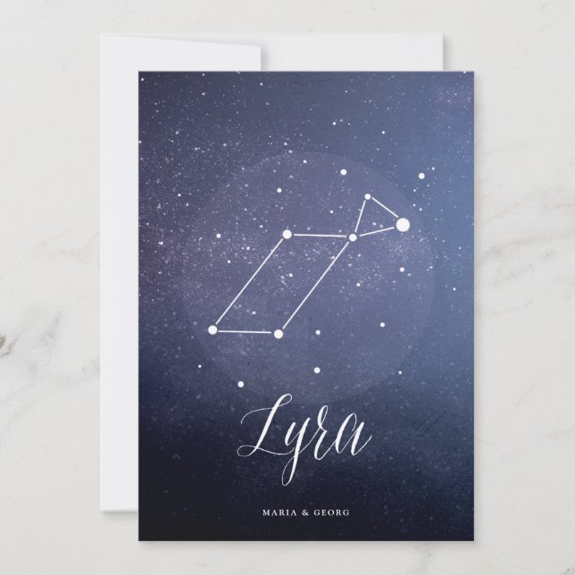 Constellation Star Celestial Bordsnummer Lyra (Framsida)