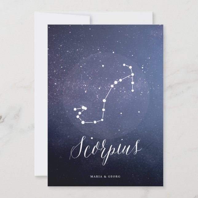 Constellation Star Celestial Bordsnummer Scorpius (Framsida)