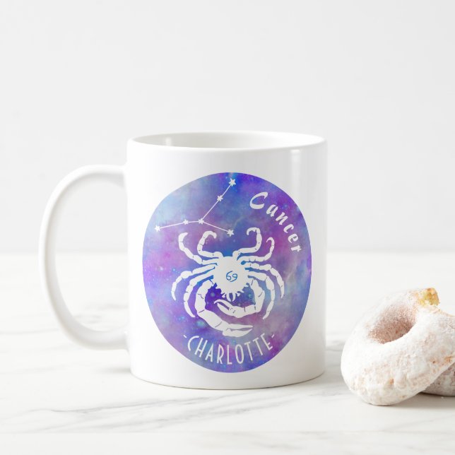 Constellation Stars Namn Birthday Gift Kaffemugg (Med munk)