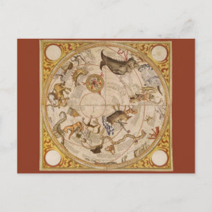 Constellation Stars Southern Himlar Vintage Astron Vykort