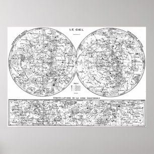 Constellations Karta Poster