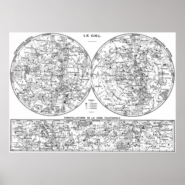 Constellations Karta Poster (Framsidan)