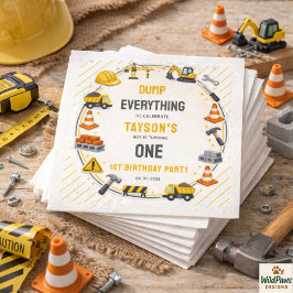 Construction 1ST Birthday | Builder Truck Party Pappersservett