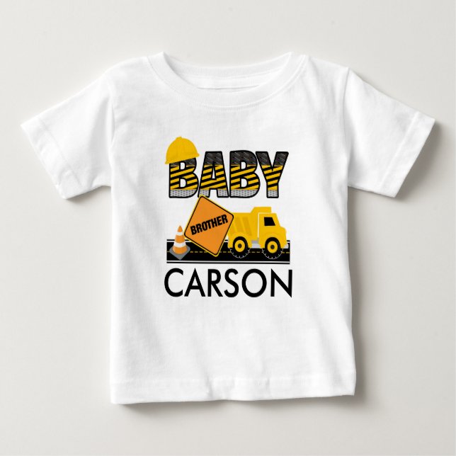 Construction Baby Brother Shirt | Syskon Shirt Tee (Framsida)