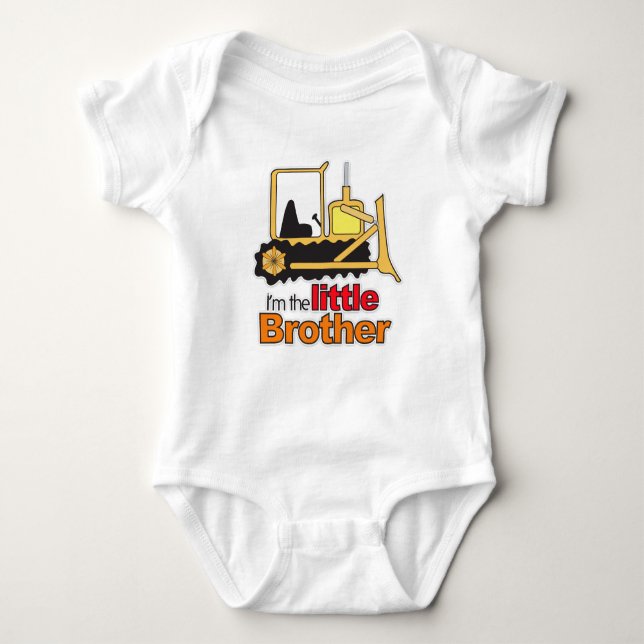 Construction Backhoe Digger Little Brother Shirt T (Framsida)