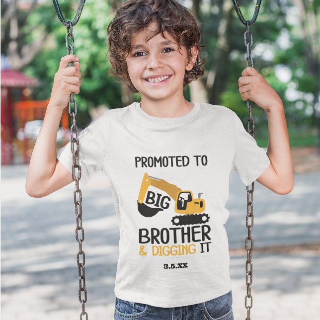 Construction Big Brother Digging It Kid T Shirt (Skapare uppladdad)