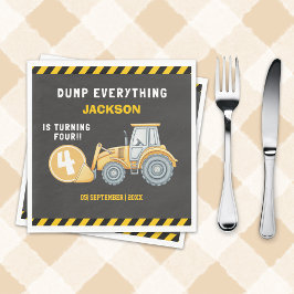 Construction Birthday Party | Excavator & Truck Pappersservett