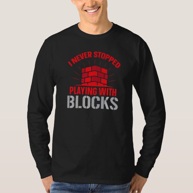 Construction Brickaying Job Profession Bricklayer  T Shirt (Framsida)