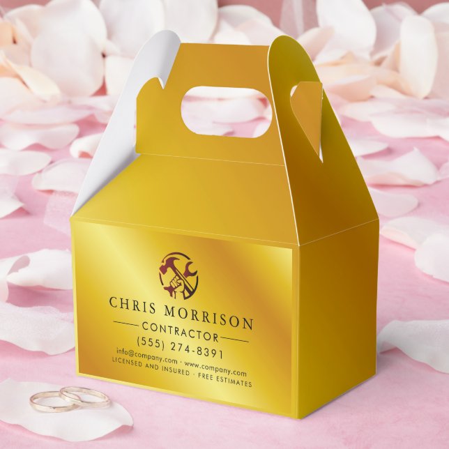 Construction Business Marketing Logo Presentaskar (Bröllop)