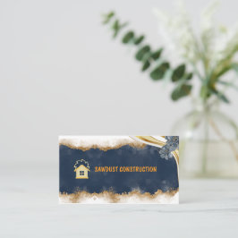 Construction Carpenter Wooden dark rustic timber Visitkort