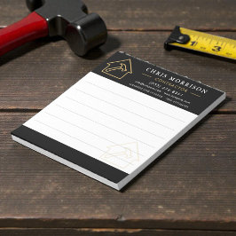 Construction Company Black Gold Notepad Anteckningsblock