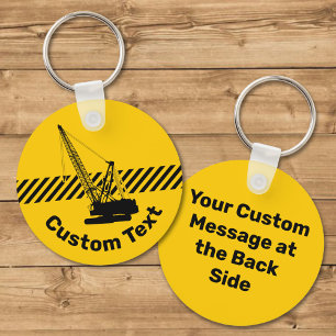 Construction Crane Keychain Nyckelring