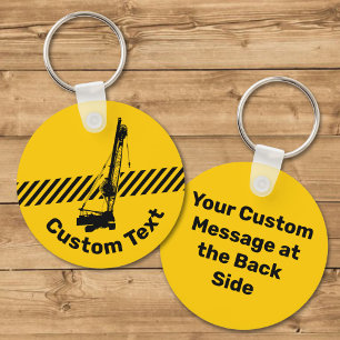 Construction Crane Keychain Nyckelring
