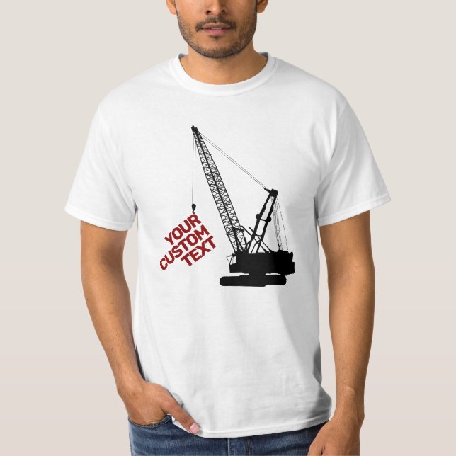 Construction Crane T Shirt (Framsida)