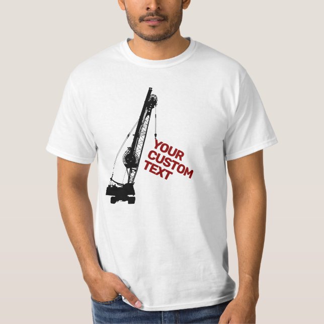 Construction Crane T Shirt (Framsida)