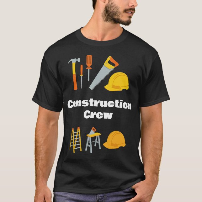 Construction Crew Tools Graphic T Shirt (Framsida)