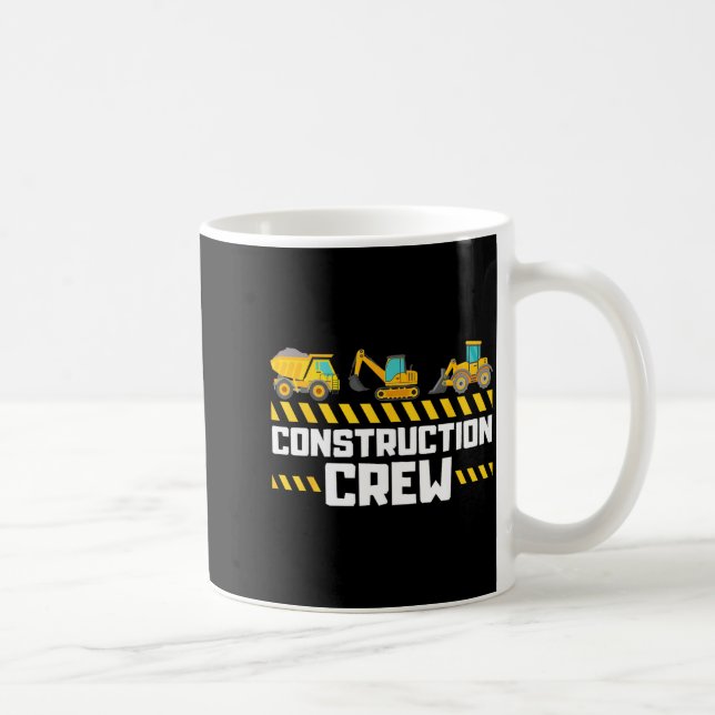Construction Crew Worker Excavator Boys Girls Kids Kaffemugg (Höger)