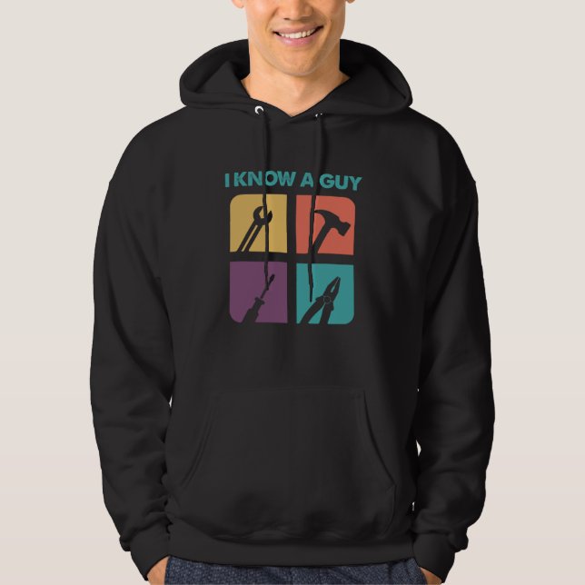 Construction Dad  Job Handyman Building Union Work Hoodie (Framsida)