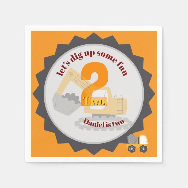 Construction Dump Truck Pappersservett (Framsidan)