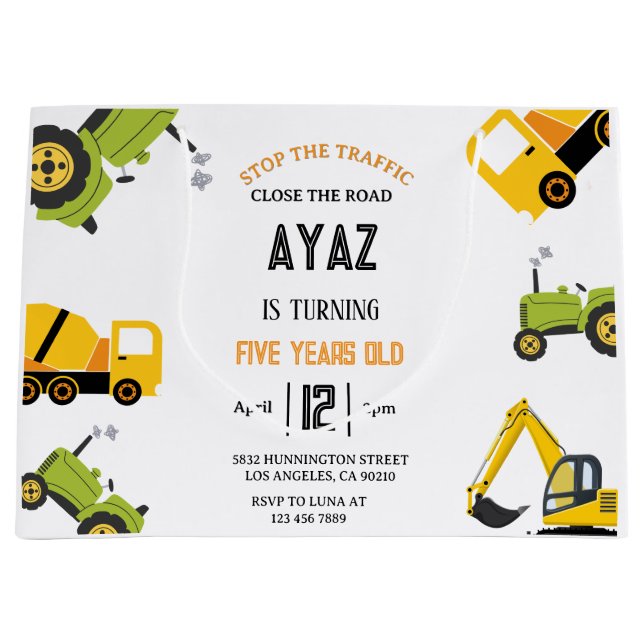 Construction Dump Truck Party Boy Birthday  (Framsidan)