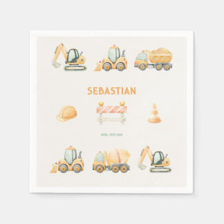 Construction Dump Truck Party Boys Birthday Pappersservett