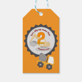 Construction Dump Truck Presentetikett