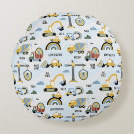 Construction Dump Truck Rund Kudde