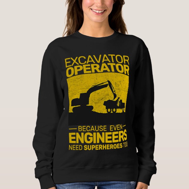 construction equipment men kids heavy equipment op t shirt (Framsida)