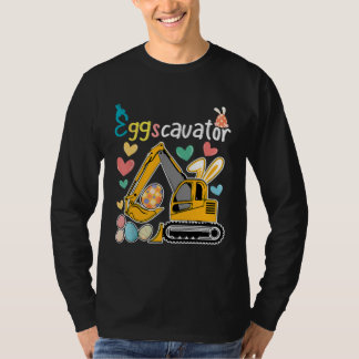 Construction Excavator Easter Day Egg Hunt for Boy T Shirt