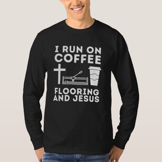Construction Floor Installer Flooring Contractor T Shirt (Framsida)