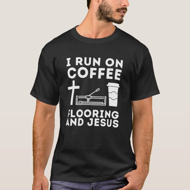 Construction Floor Installer Flooring Contractor T Shirt (Framsida)