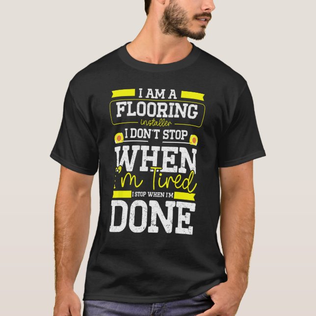 construction floorcarpet installer flooring instal t shirt (Framsida)