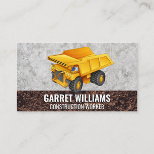 Construction Fordon Earth Mover Visitkort