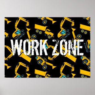 Construction fordon poster