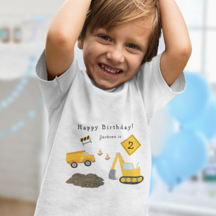 Construction Grattis på födelsedagen - Boy Namn oc T Shirt