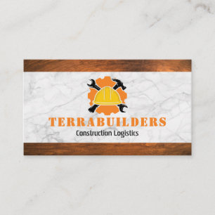 Construction Hat Wrench och Hammer Visitkort