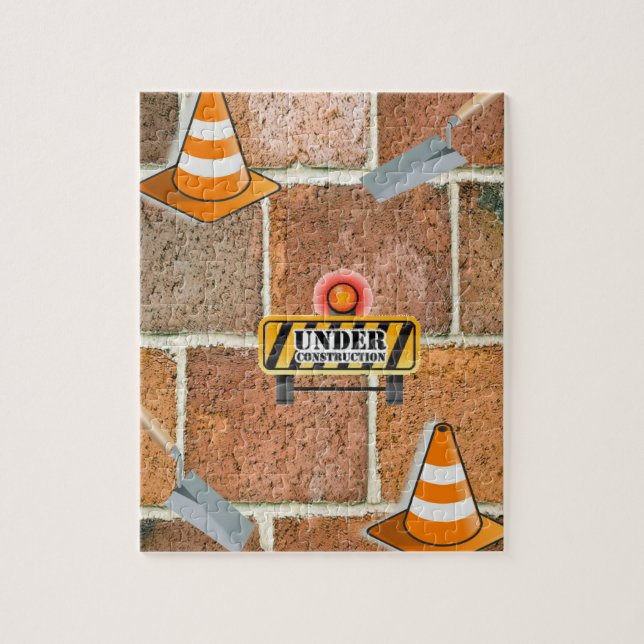 Construction Jigszle Puzzle Pussel (Vertikal)