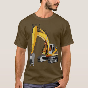 Construction Lastbil Backhoe Crane Klo T Shirt